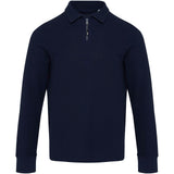 Polo unisex a maniche lunghe con mezza zip Zeus personalizzato con logo - Pubblienne