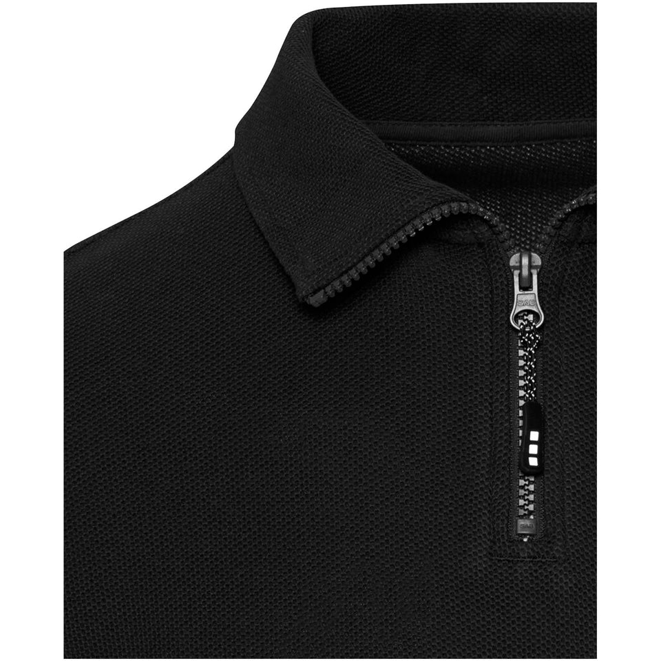 Polo unisex a maniche lunghe con mezza zip Zeus personalizzato con logo - Pubblienne