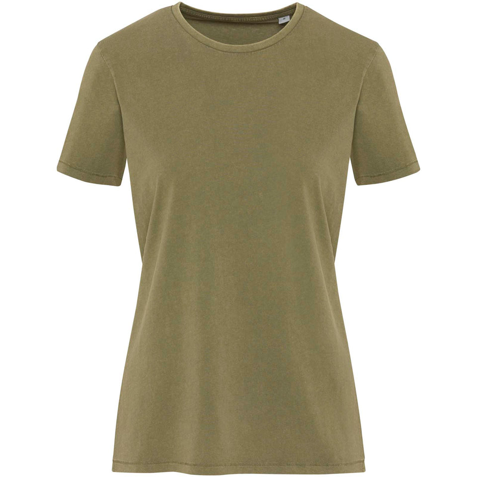 T-shirt a maniche corte da donna in tessuto lavato da 160 g/m²Nanaimo personalizzato con logo - Pubblienne