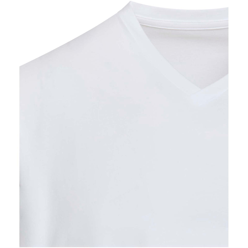 T-shirt a maniche corte unisex con scollo a V in cotone biologico certificato OCS da 200 g/m² Balfour personalizzato con logo - Pubblienne