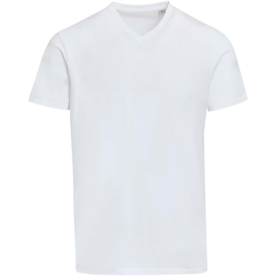 T-shirt a maniche corte unisex con scollo a V in cotone biologico certificato OCS da 200 g/m² Balfour personalizzato con logo - Pubblienne