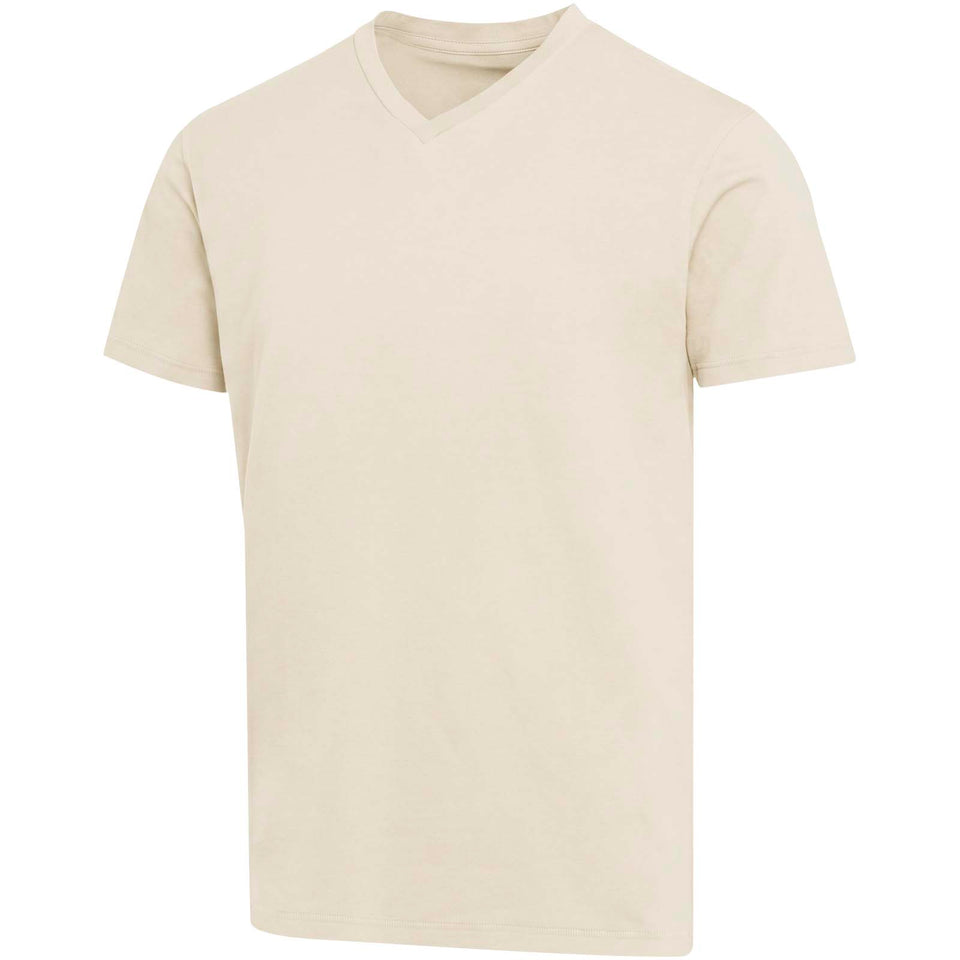 T-shirt a maniche corte unisex con scollo a V in cotone biologico certificato OCS da 200 g/m² Balfour personalizzato con logo - Pubblienne