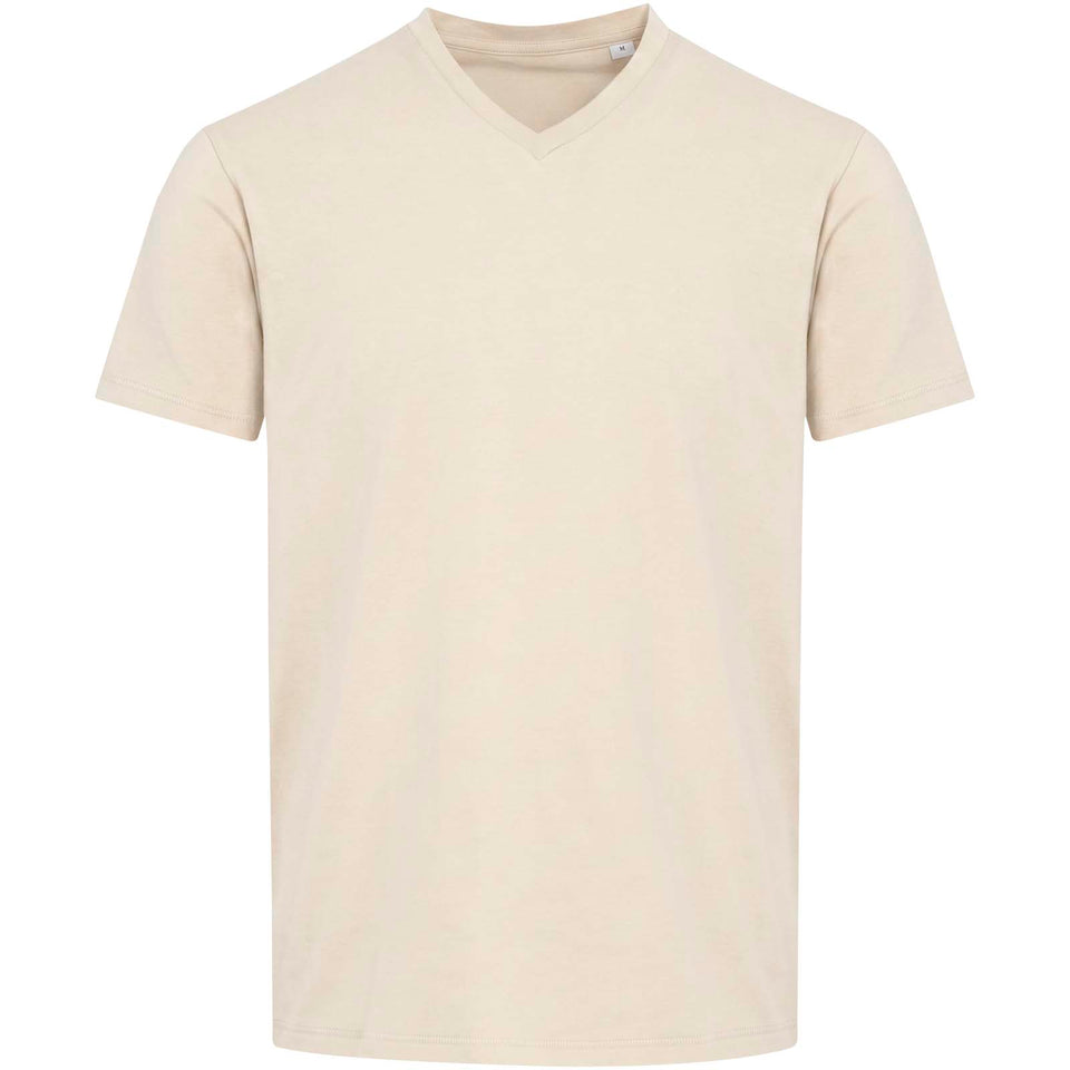 T-shirt a maniche corte unisex con scollo a V in cotone biologico certificato OCS da 200 g/m² Balfour personalizzato con logo - Pubblienne
