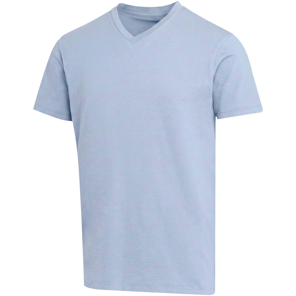T-shirt a maniche corte unisex con scollo a V in cotone biologico certificato OCS da 200 g/m² Balfour personalizzato con logo - Pubblienne