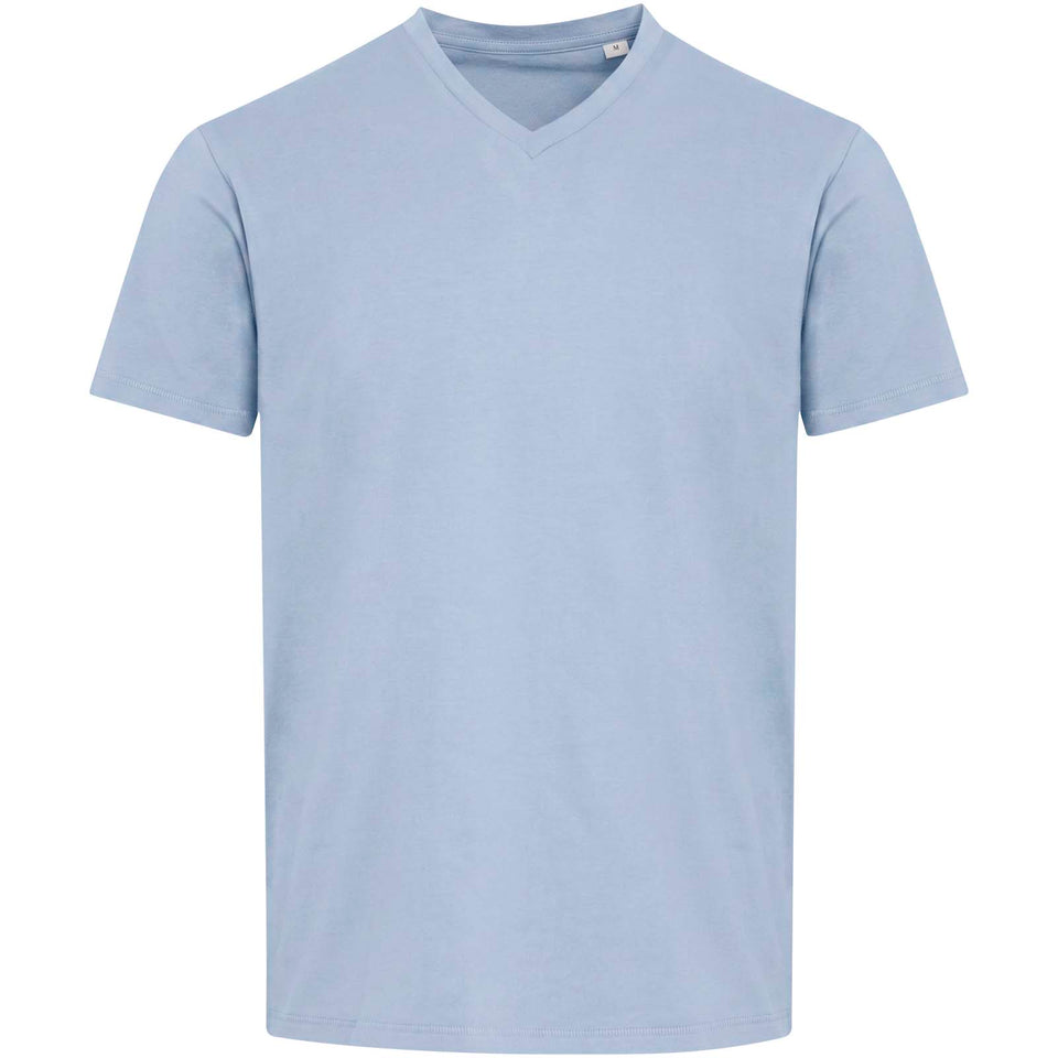 T-shirt a maniche corte unisex con scollo a V in cotone biologico certificato OCS da 200 g/m² Balfour personalizzato con logo - Pubblienne