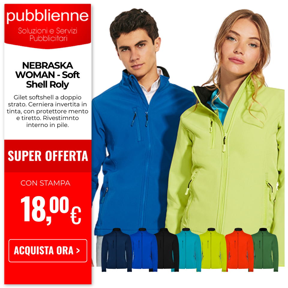 NEBRASKA WOMAN - Soft Shell Roly personalizzato con logo - Pubblienne
