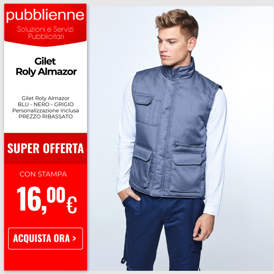 Gilet Roly Almazor personalizzato con logo - Pubblienne