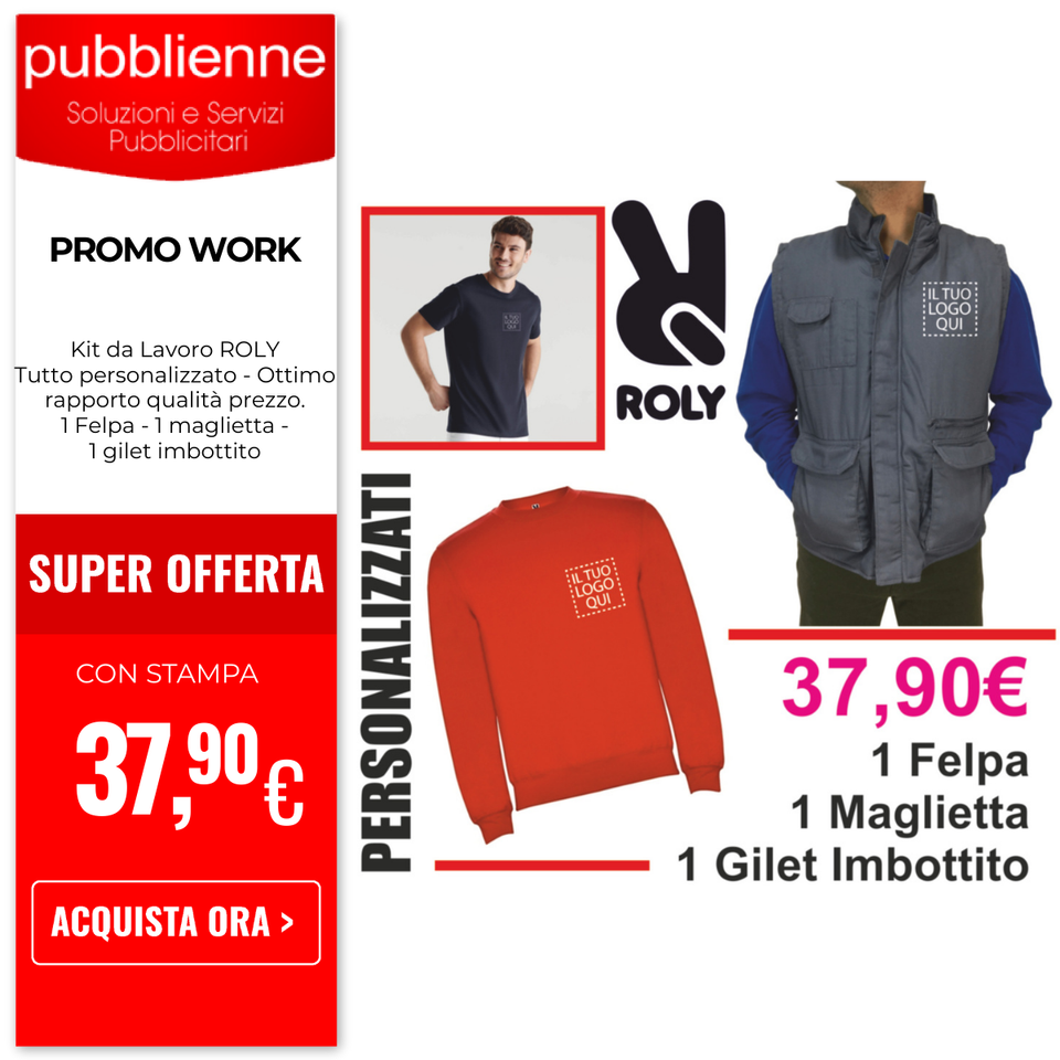 PROMO WORK personalizzato con logo - Pubblienne