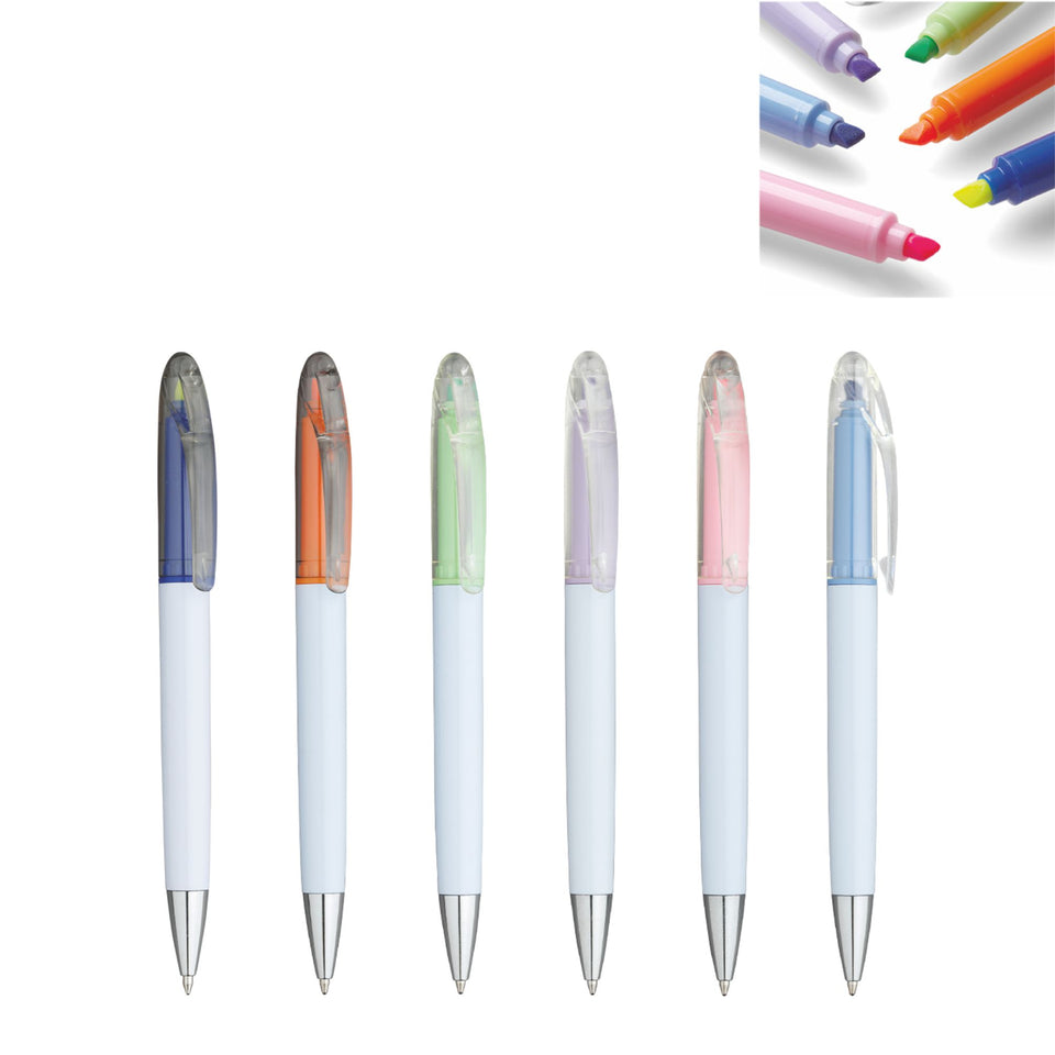 5011 Tyler - Penna a Sfera con evidenziatore personalizzato con logo - Pubblienne