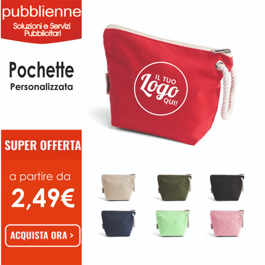 2844 Mia - Pochette In Cotone Riciclato personalizzato con logo - Pubblienne