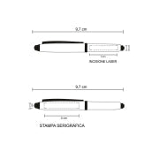 Penna Sfera Touch Con Led personalizzato con logo - Pubblienne