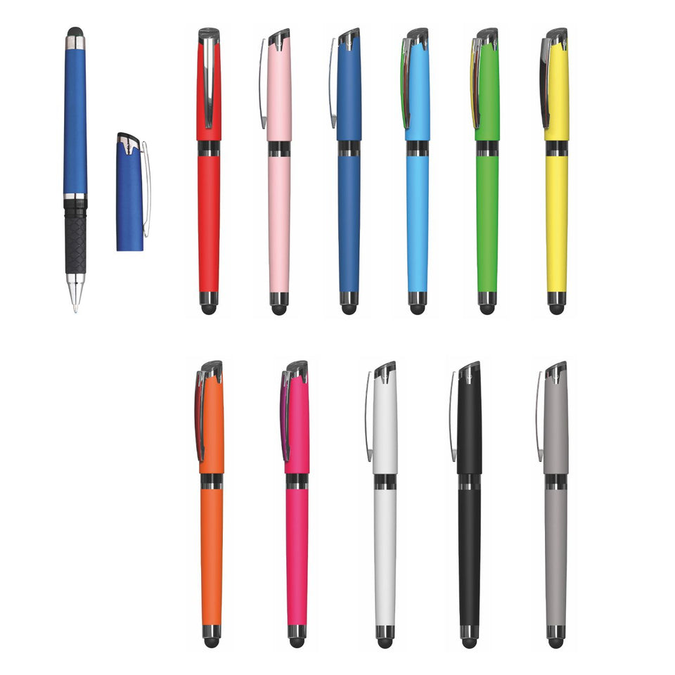 5291 Clio - Penna Roller Gel Soft Touch personalizzato con logo - Pubblienne