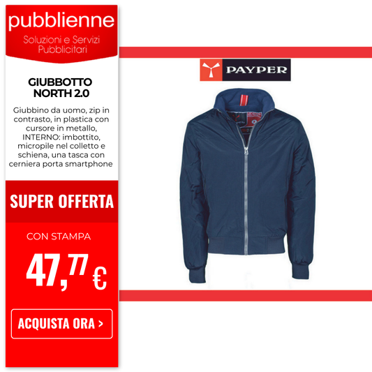 GIUBBOTTO NORTH 2.0 personalizzato con logo - Pubblienne