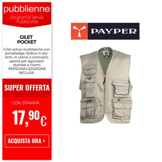 GILET POCKET personalizzato con logo - Pubblienne