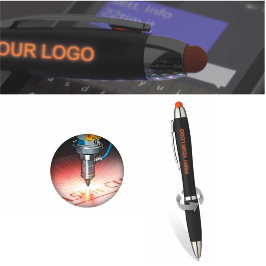 5622 Neon - Penna Sfera Touch Con Led personalizzato con logo - Pubblienne