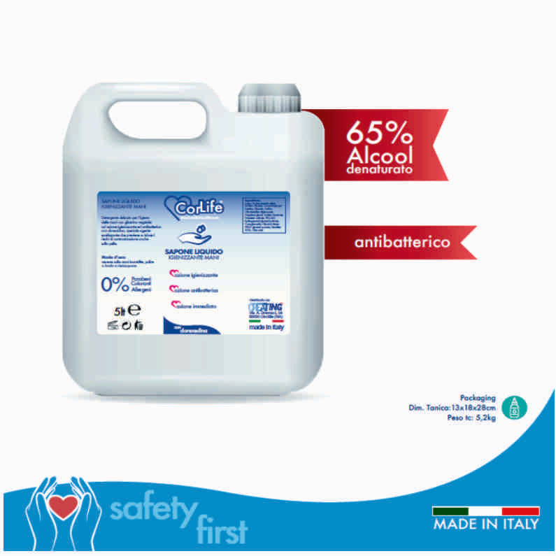 Igienizzante Gel 5 Litri personalizzato con logo - Pubblienne