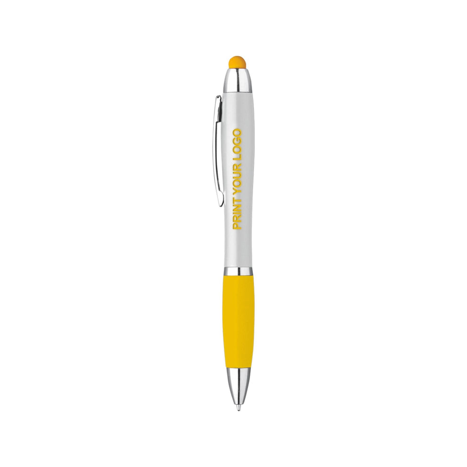 5233 Neon White - Penna Sfera Touch con led personalizzato con logo - Pubblienne