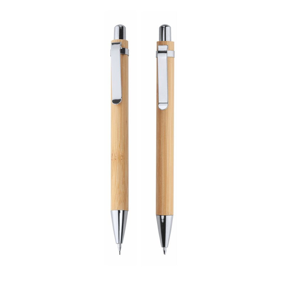 5575 Set Penna e Matita Bamboo personalizzato con logo - Pubblienne