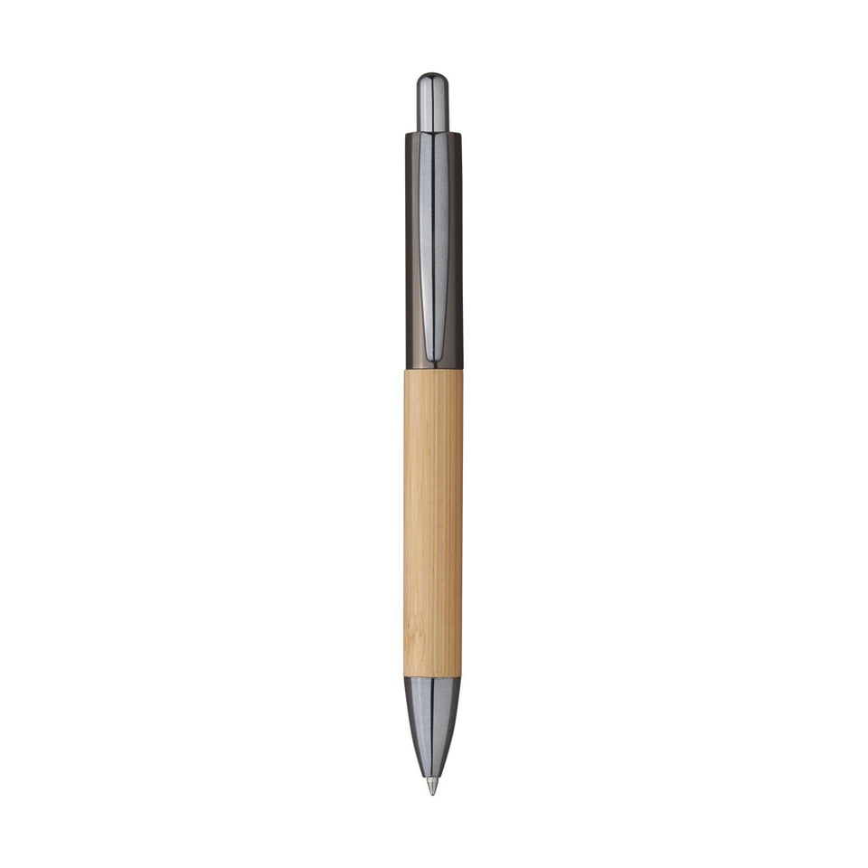 5648 Henry - Penna Sfera In Bamboo E Metallo In Astuccio personalizzato con logo - Pubblienne