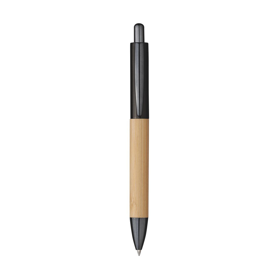 5648 Henry - Penna Sfera In Bamboo E Metallo In Astuccio personalizzato con logo - Pubblienne