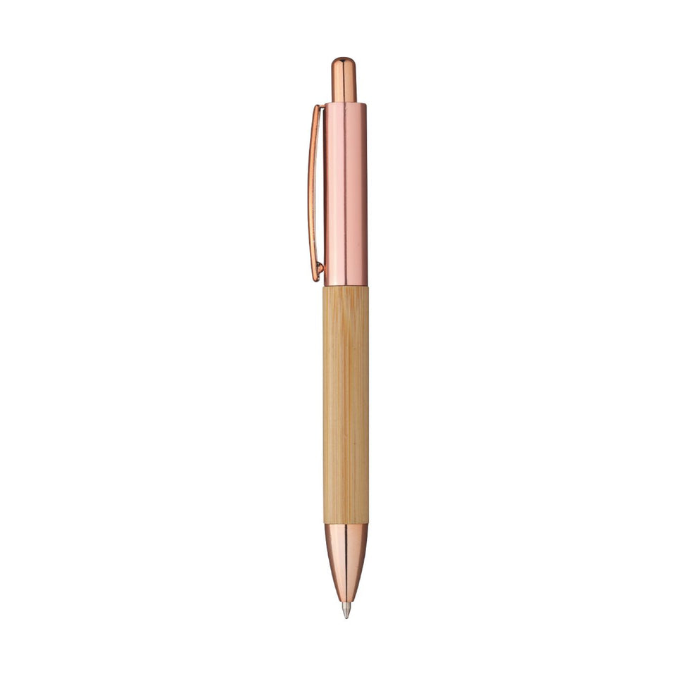 5648 Henry - Penna Sfera In Bamboo E Metallo In Astuccio personalizzato con logo - Pubblienne