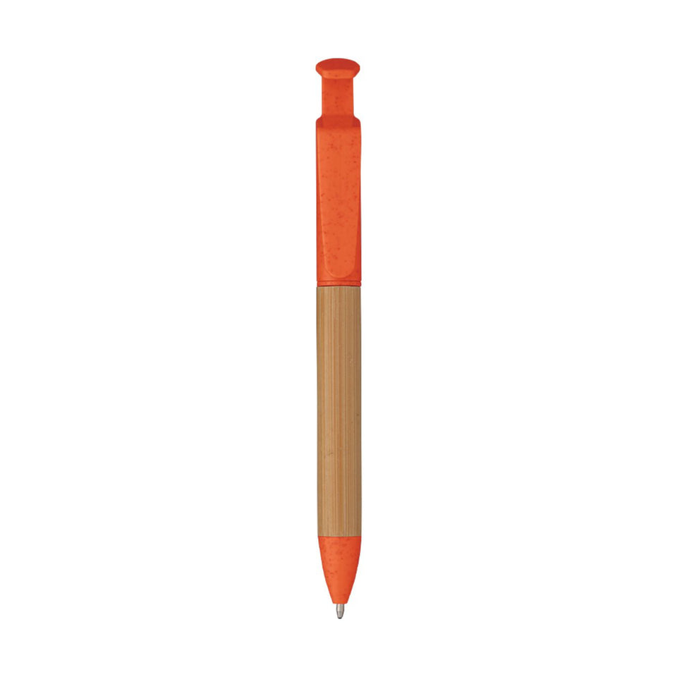 5693 Ariele - Penna In Bamboo E Paglia Di Frumento personalizzato con logo - Pubblienne
