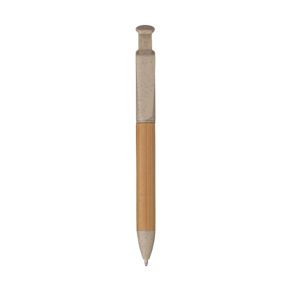 5693 Ariele - Penna In Bamboo E Paglia Di Frumento personalizzato con logo - Pubblienne