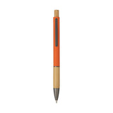 5695 Eloisa - Penna Sfera Soft Touch In Alluminio E Bamboo personalizzato con logo - Pubblienne