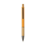 5695 Eloisa - Penna Sfera Soft Touch In Alluminio E Bamboo personalizzato con logo - Pubblienne