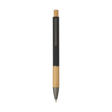 5695 Eloisa - Penna Sfera Soft Touch In Alluminio E Bamboo personalizzato con logo - Pubblienne