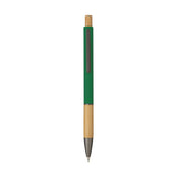 5695 Eloisa - Penna Sfera Soft Touch In Alluminio E Bamboo personalizzato con logo - Pubblienne