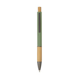 5695 Eloisa - Penna Sfera Soft Touch In Alluminio E Bamboo personalizzato con logo - Pubblienne