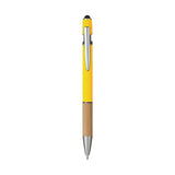 5698 Iris - Penna Sfera Soft Touch In Alluminio E Bamboo personalizzato con logo - Pubblienne