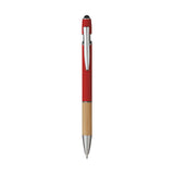 5698 Iris - Penna Sfera Soft Touch In Alluminio E Bamboo personalizzato con logo - Pubblienne