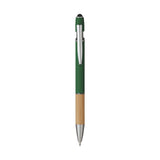 5698 Iris - Penna Sfera Soft Touch In Alluminio E Bamboo personalizzato con logo - Pubblienne