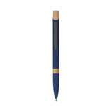 5699 Elia - Penna Sfera Soft Touch In Alluminio E Bamboo personalizzato con logo - Pubblienne
