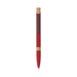 5699 Elia - Penna Sfera Soft Touch In Alluminio E Bamboo personalizzato con logo - Pubblienne