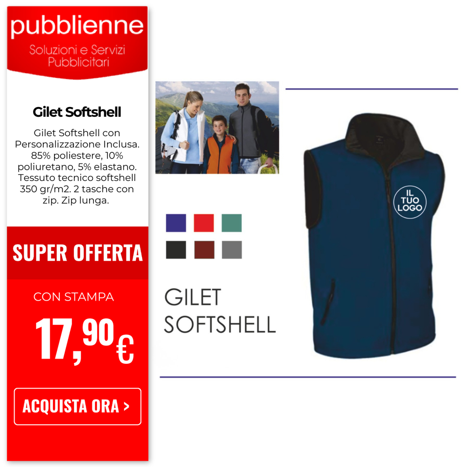 Gilet Softshell personalizzato con logo - Pubblienne