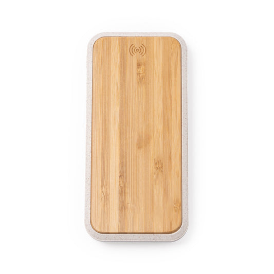 6058 Ambro - Power Bank in Bamboo E Fibra Di Frumento personalizzato con logo - Pubblienne