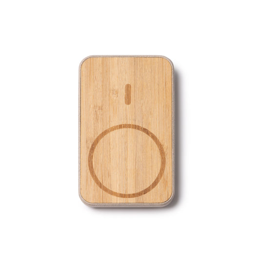 6107 Oregor - Power Bank in Bamboo E Fibra Di Frumento personalizzato con logo - Pubblienne