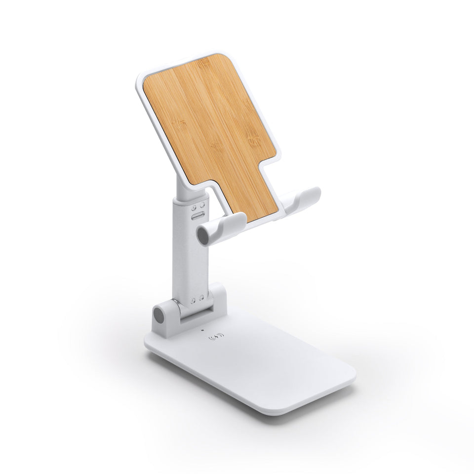 6124 Davy - Caricabatteria In Bamboo E ABS personalizzato con logo - Pubblienne