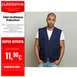 Gilet Multitasca Policotton personalizzato con logo - Pubblienne