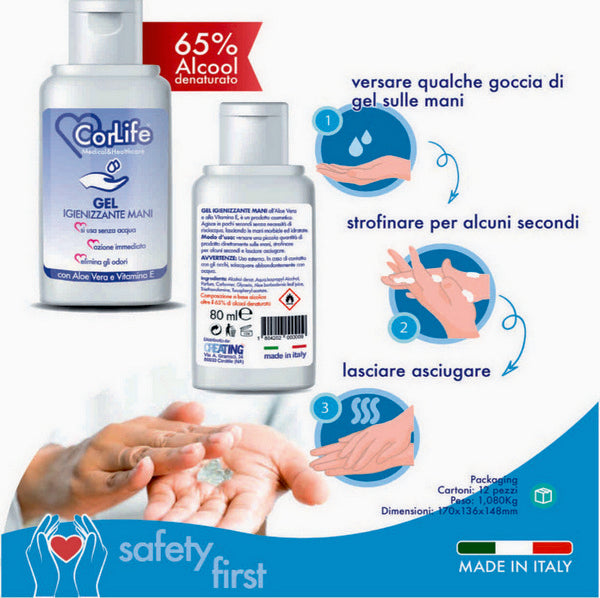 Gel Igienizzante TASCABILE  per le mani 80ml personalizzato con logo - Pubblienne