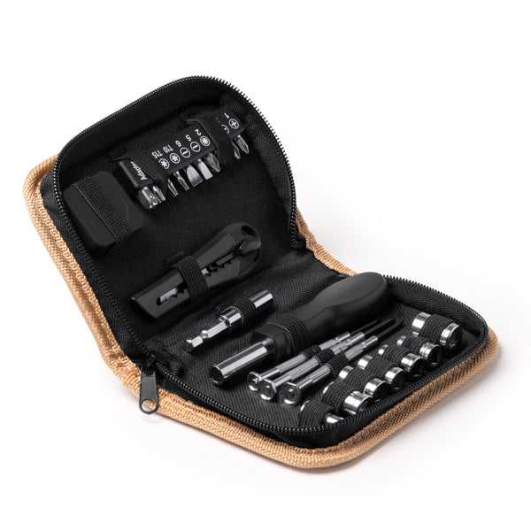 Thiago - Set Attrezzi Con Borsello In Sughero personalizzato con logo - Pubblienne