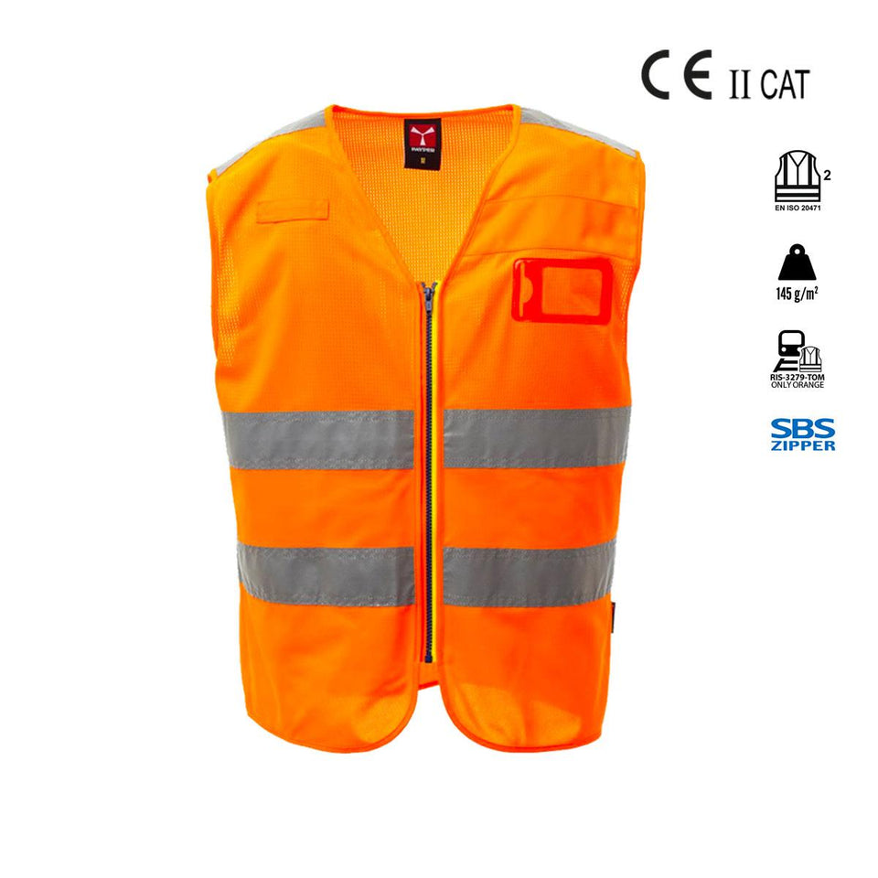 ACE MESH GILET A/V IN RETE TRASPIRANTE PAYPER personalizzato con logo - Pubblienne