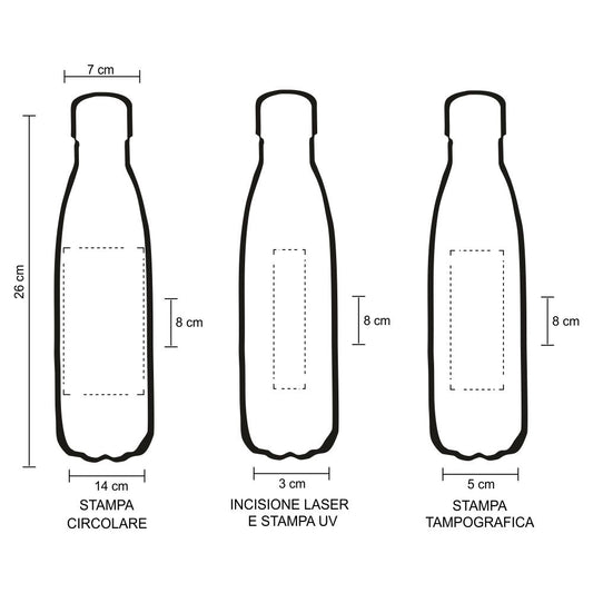 8708 Yukon - Borraccia Termica 500 Ml Acciaio 304 Doppia Parete Bruin Bear personalizzato con logo - Pubblienne