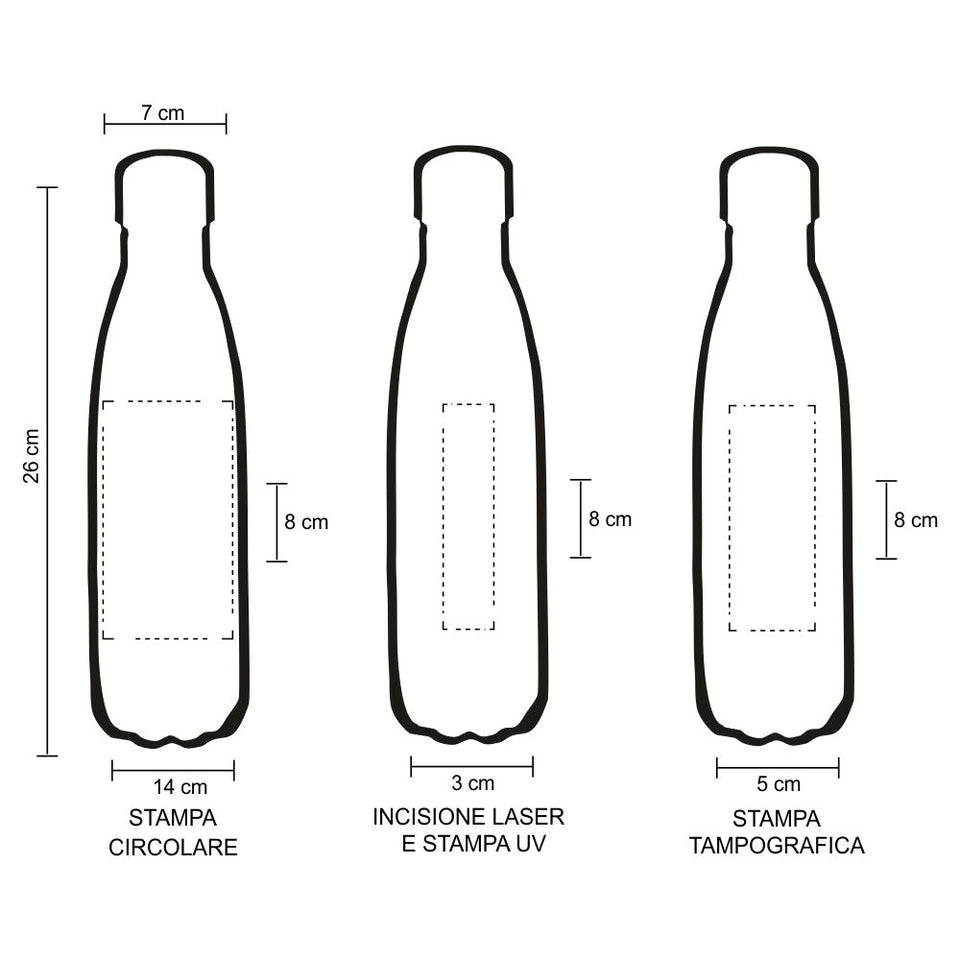 8708 Yukon - Borraccia Termica 500 Ml Acciaio 304 Doppia Parete Bruin Bear personalizzato con logo - Pubblienne