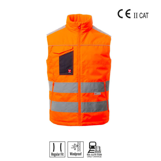 TASK GILET IMBOTTITO ALTA VISIBILITÀ PAYPER personalizzato con logo - Pubblienne