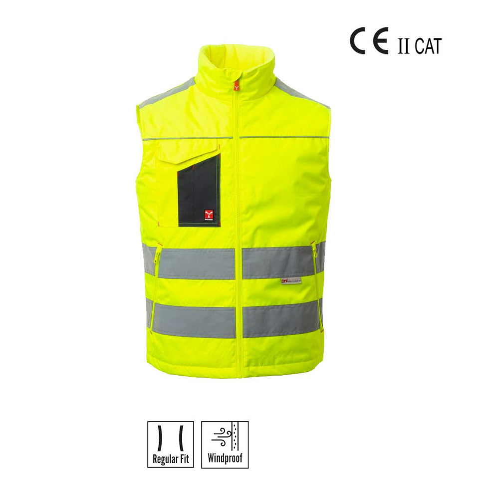 TASK GILET IMBOTTITO ALTA VISIBILITÀ PAYPER personalizzato con logo - Pubblienne