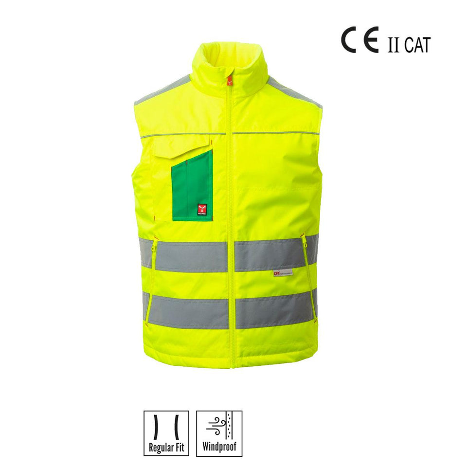 TASK GILET IMBOTTITO ALTA VISIBILITÀ PAYPER personalizzato con logo - Pubblienne